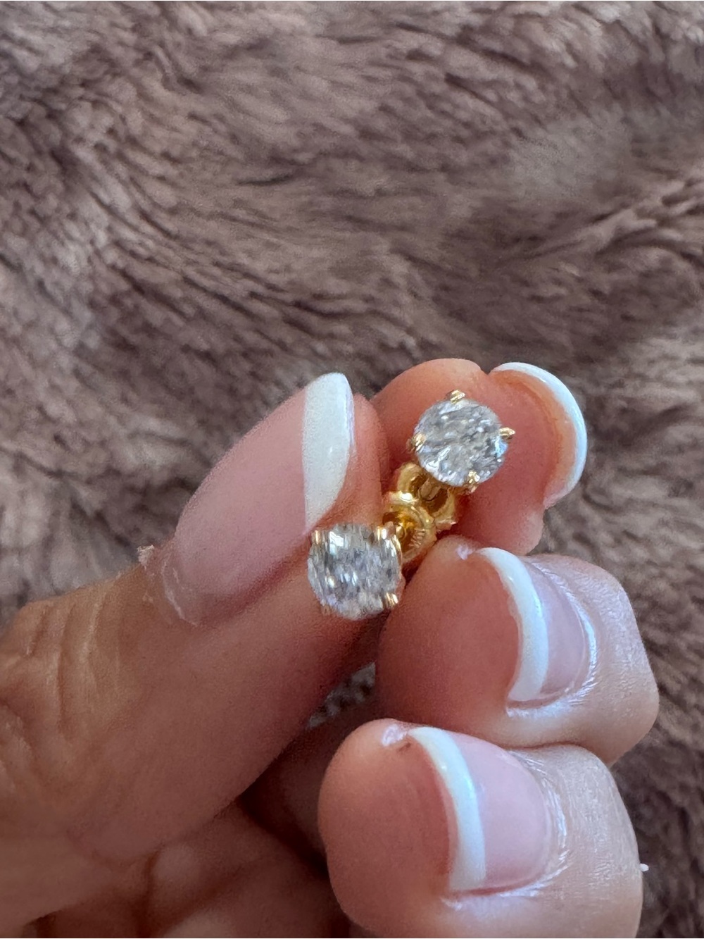 Certified 1.09 CTW Natural Diamond Stud Earrings 14K Yellow Gold D-E-F Color